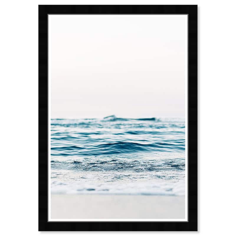 Wynwood Studio Prints Nautical and Coastal Mitad Sea Vertical Blue and Teal Nautical & Coastal Wall Art Canvas Print