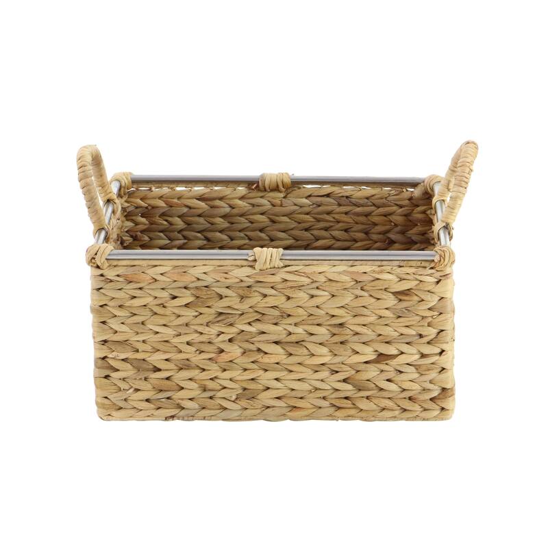 Seagrass Handmade Decorative and Functional Storage Basket with Handles - Set of 3 Light Brown - Roche River Decor