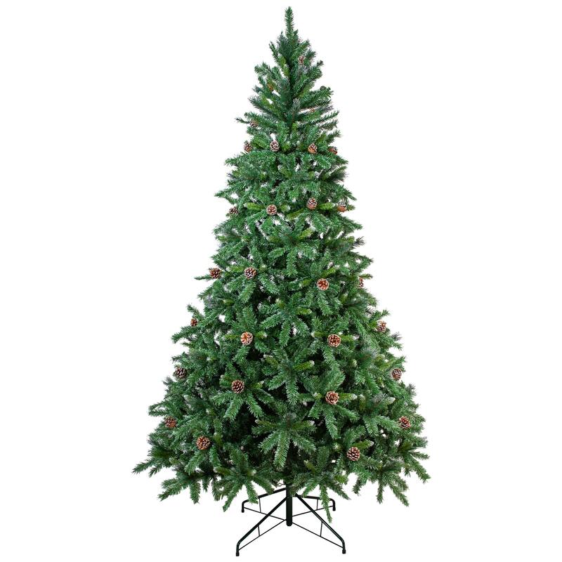 Full Two-Tone Buckeye Glittered Pine Artificial Christmas Tree - 10' - Unlit - over-10-feet