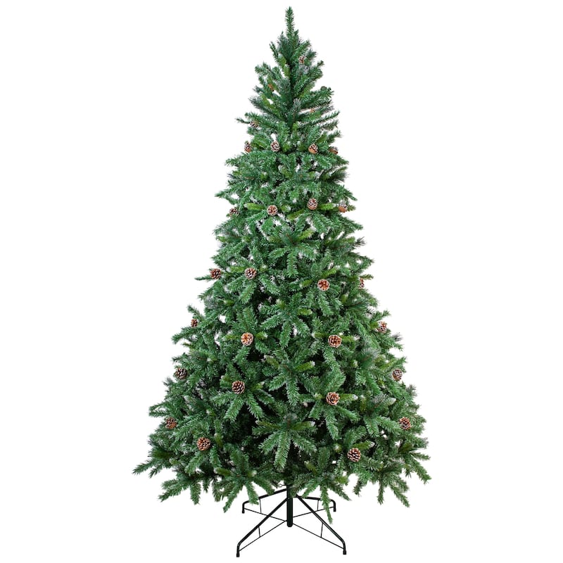 Full Two-Tone Buckeye Glittered Pine Artificial Christmas Tree - 12' - Unlit - over-10-feet