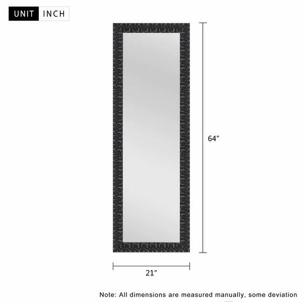 Sleek Style Thin Framed Fulllength Floor Mirror with Stand 32012922