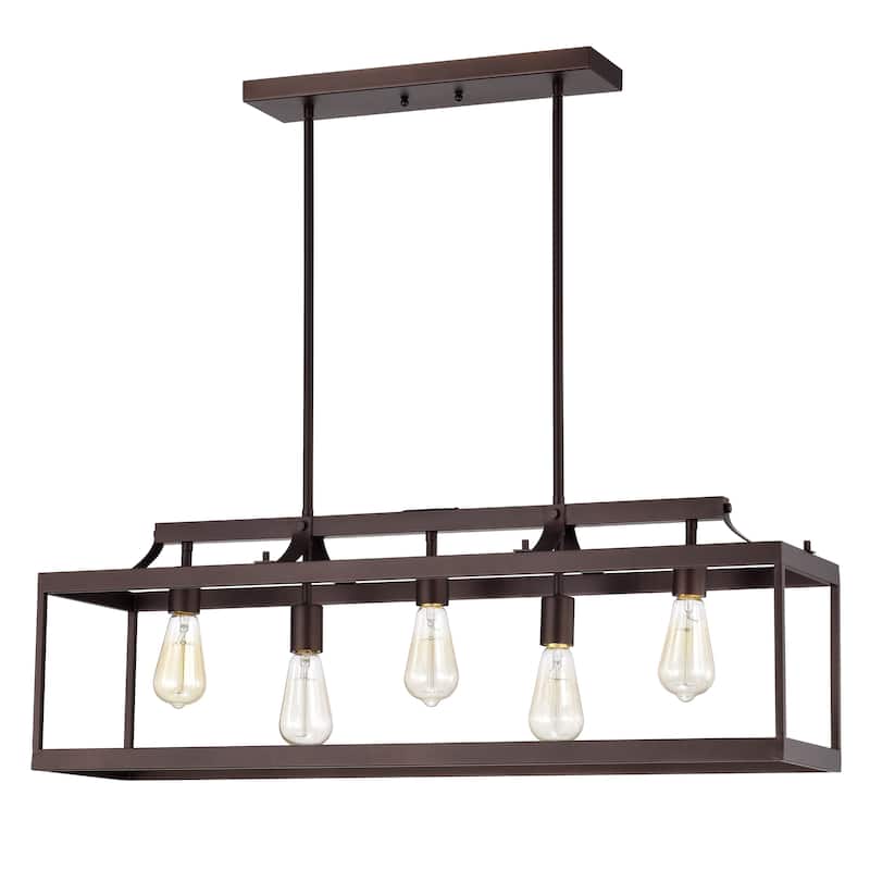 5-light Oil Rubbed Bronze Linear Island Fixture