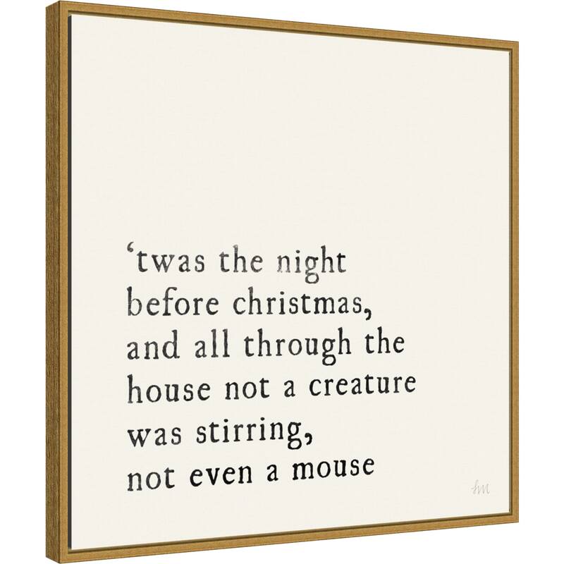 Simple Christmas I Cream by Laura Marshall Framed Canvas Wall Art