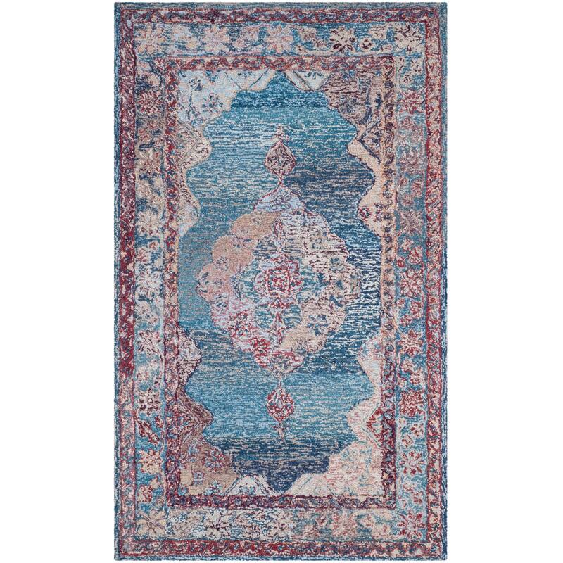 SAFAVIEH Handmade Distressed Tisa Vintage Boho Oushak Oriental Polyester