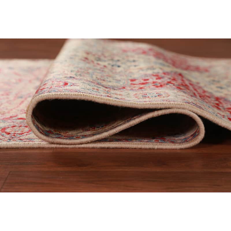 Vegetable Dye Floral Ziegler Oriental Runner Rug Handmade Wool Carpet - 3'0"x 12'0"