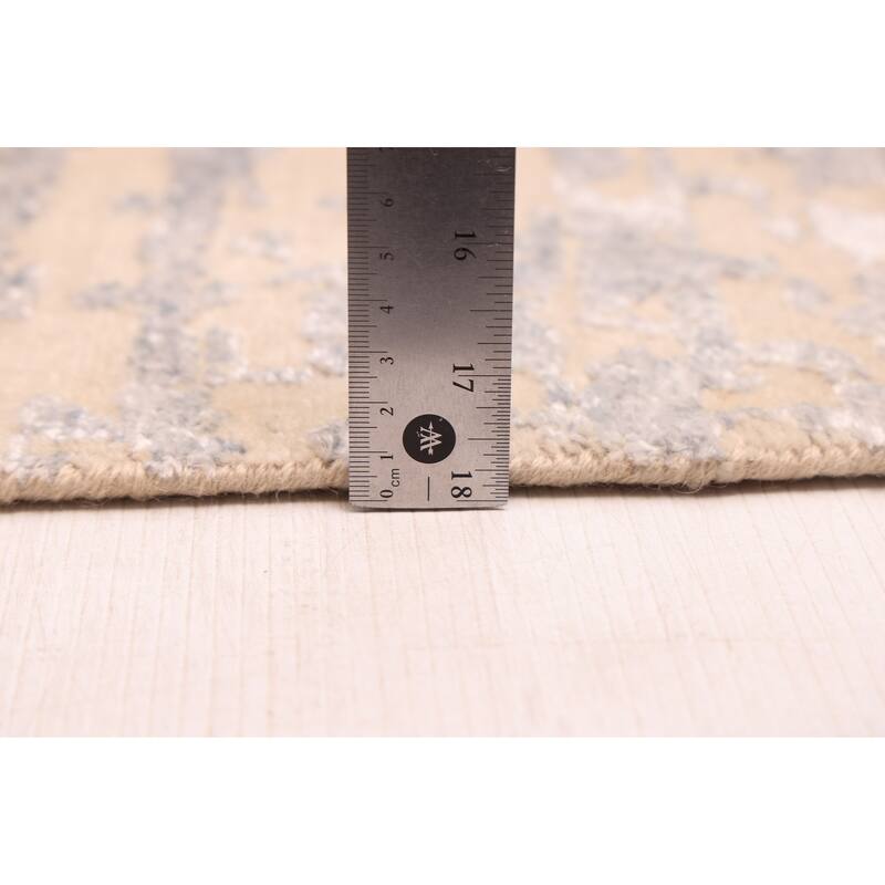 ECARPETGALLERY Hand-knotted Legacy Beige Silk, Wool Rug - 2'6 x 11'11