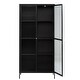 preview thumbnail 15 of 18, Rye Studio Brianne Metal & Glass 75" Display Cabinet