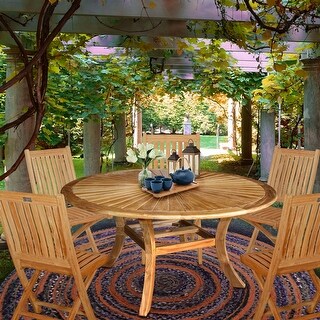 Chic Teak Sun Teak Wood Indoor/ Outdoor Dining Table, 59 Inch