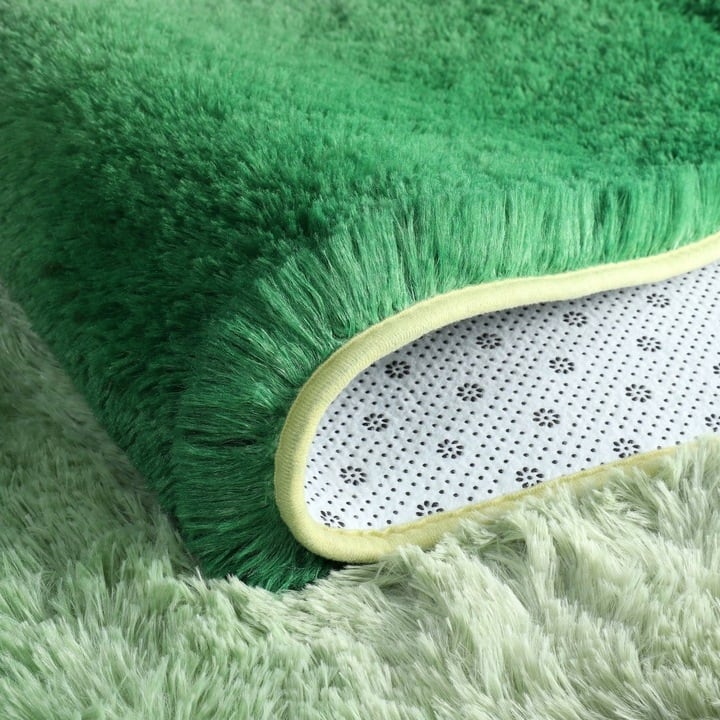 Shaggy Home Decor Carpet Luxury Gradient Rug for Living Room Bedroom