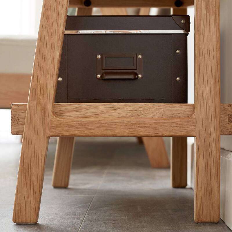 Oak Wood Storage Bookshelf