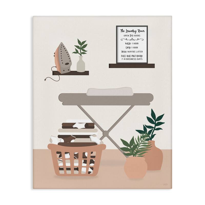 Stupell Laundry Rules Modern View Canvas Wall Art Design By Natalie Carpentieri - 16 x 20