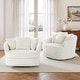 preview thumbnail 74 of 74, UIXE Oversize 43" Plush Corduroy Swivel Barrel Chair Comfy Accent Chair For Living Room