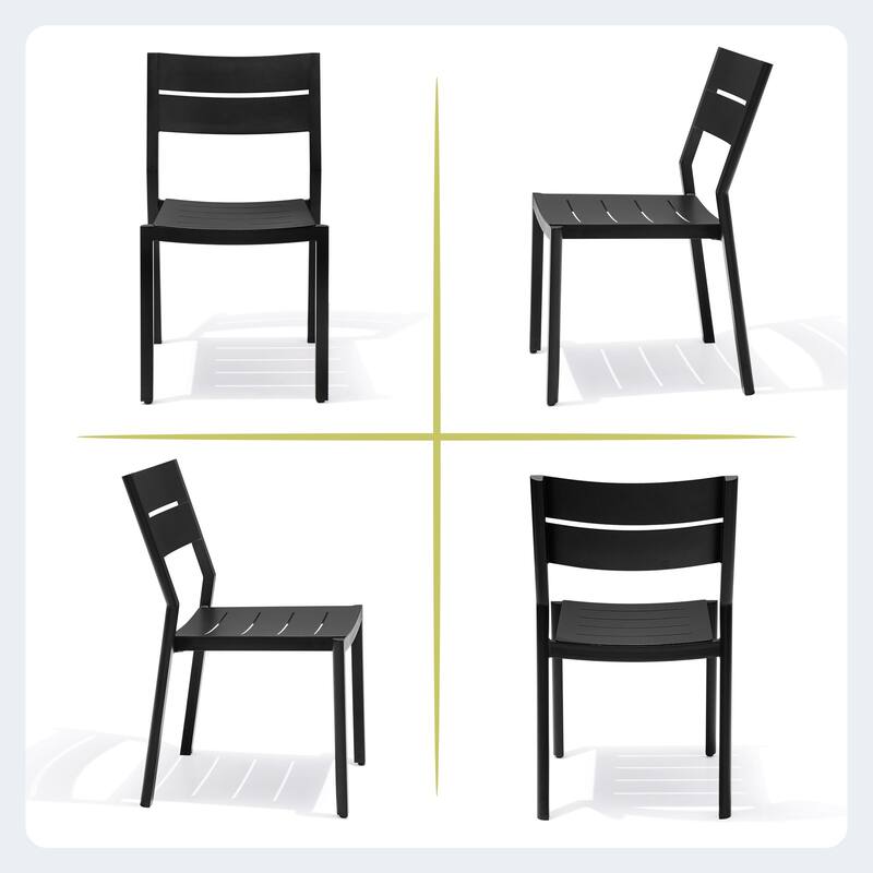 7/11-Piece Set Outdoor Aluminum Expandable Patio Dining Table and Chairs Set