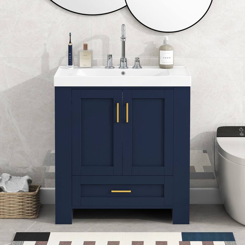 30'' Freestanding Bathroom Vanity with Basin Sink, Modern Bathroom ...