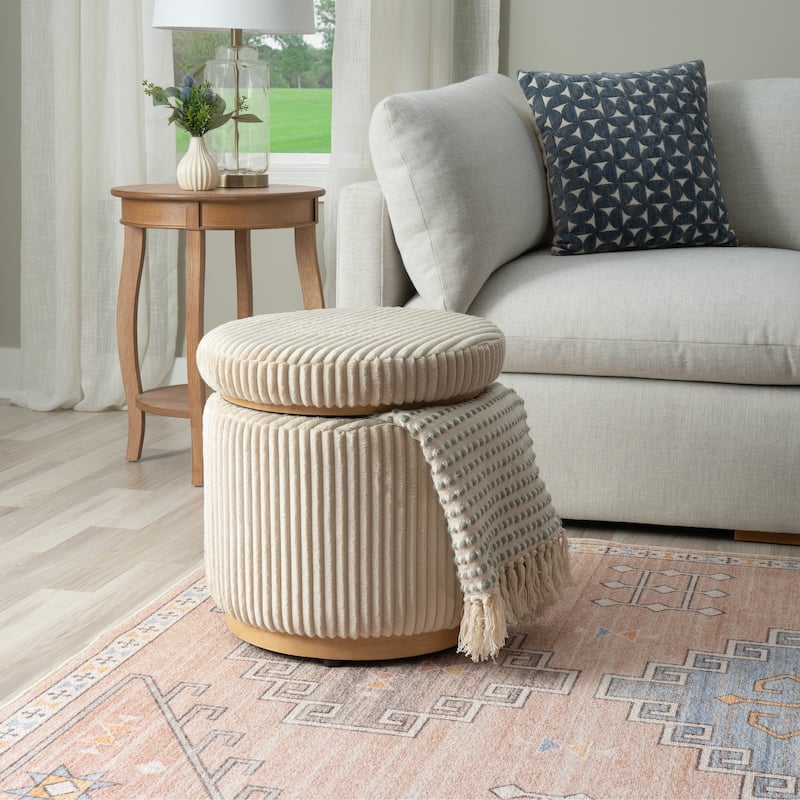 Rue Sherpa/Corduroy Storage Ottoman