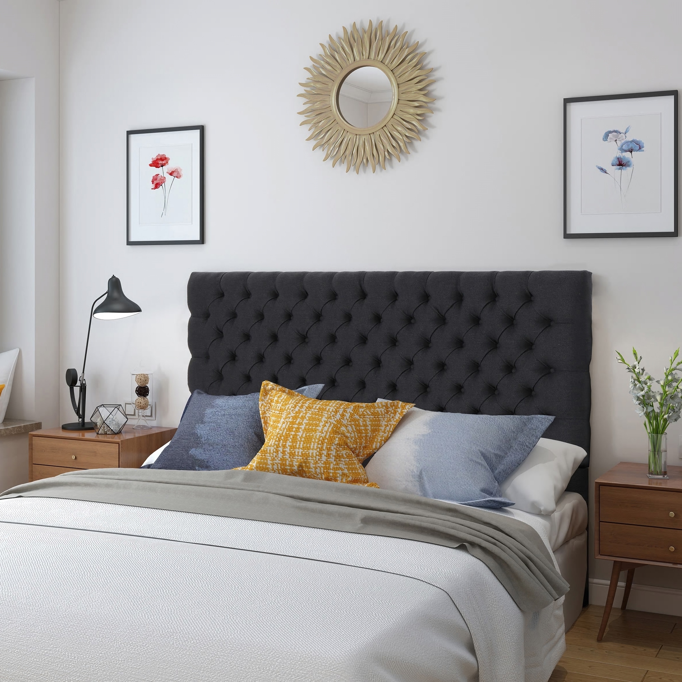 Jezebel Adjustable Full Queen Tufted Headboard By Christopher Knight Home On Sale Overstock 8614388