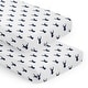preview thumbnail 1 of 4, Sweet Jojo Designs Stag Navy Blue and White Boy 2 Pack Fitted Crib Sheets Dark Blue and White Forest Animal Antler