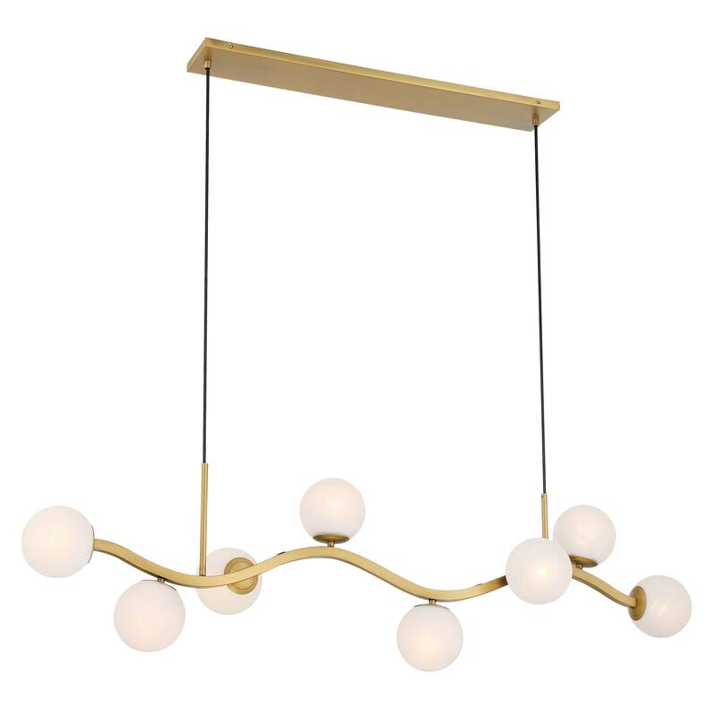 Minka Lavery 3747 Curven 8 Light 54" Long Abstract Linear Chandelier