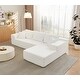 preview thumbnail 23 of 46, GDFStudio - 104" Cloud Modern Innovative Chenille Modular Sofa with L-Shape Chaise and Deep Seat