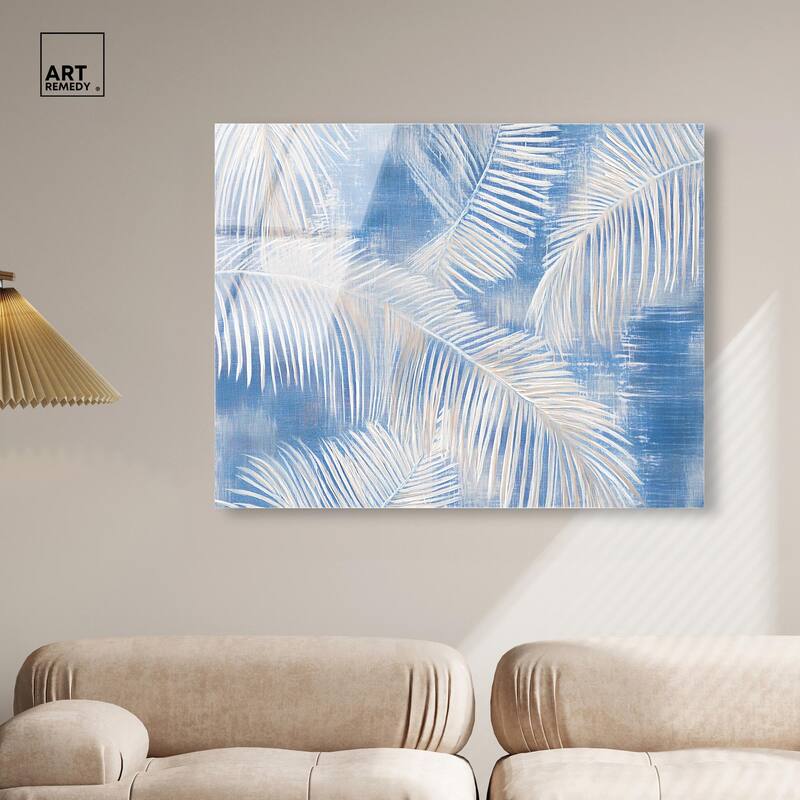 Sky Palm Silhouettes Acrylic by Art Remedy, Ready to Hang
