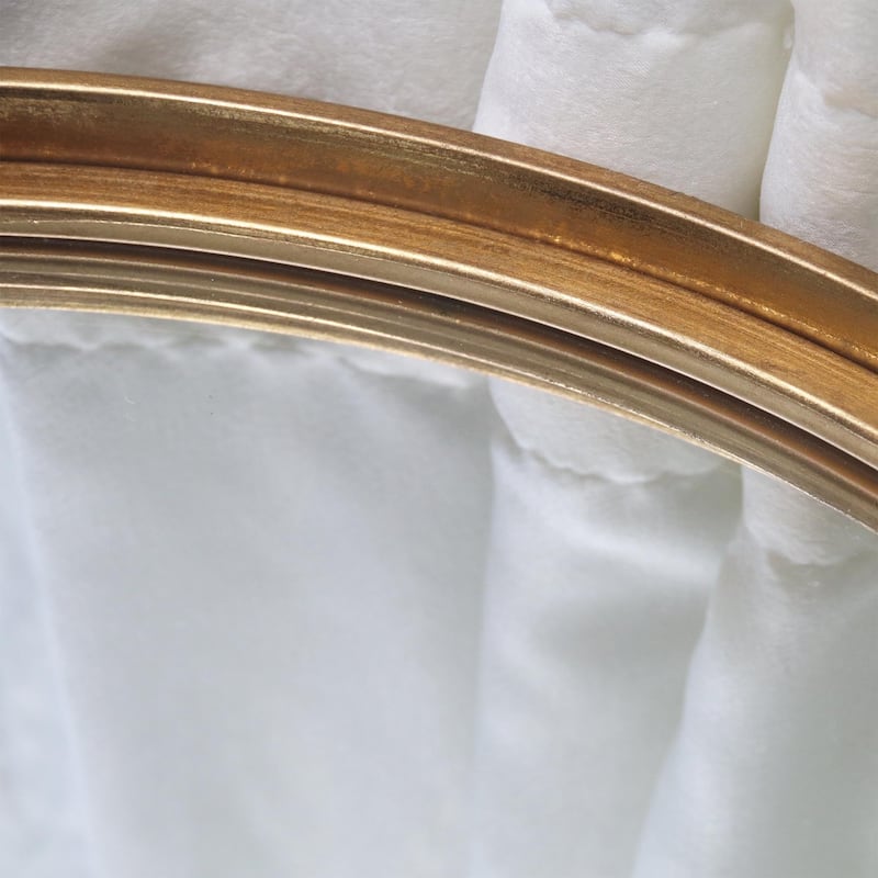 Modern Oval Gold Frame Wall Mirror, 17.75 x 43.125''