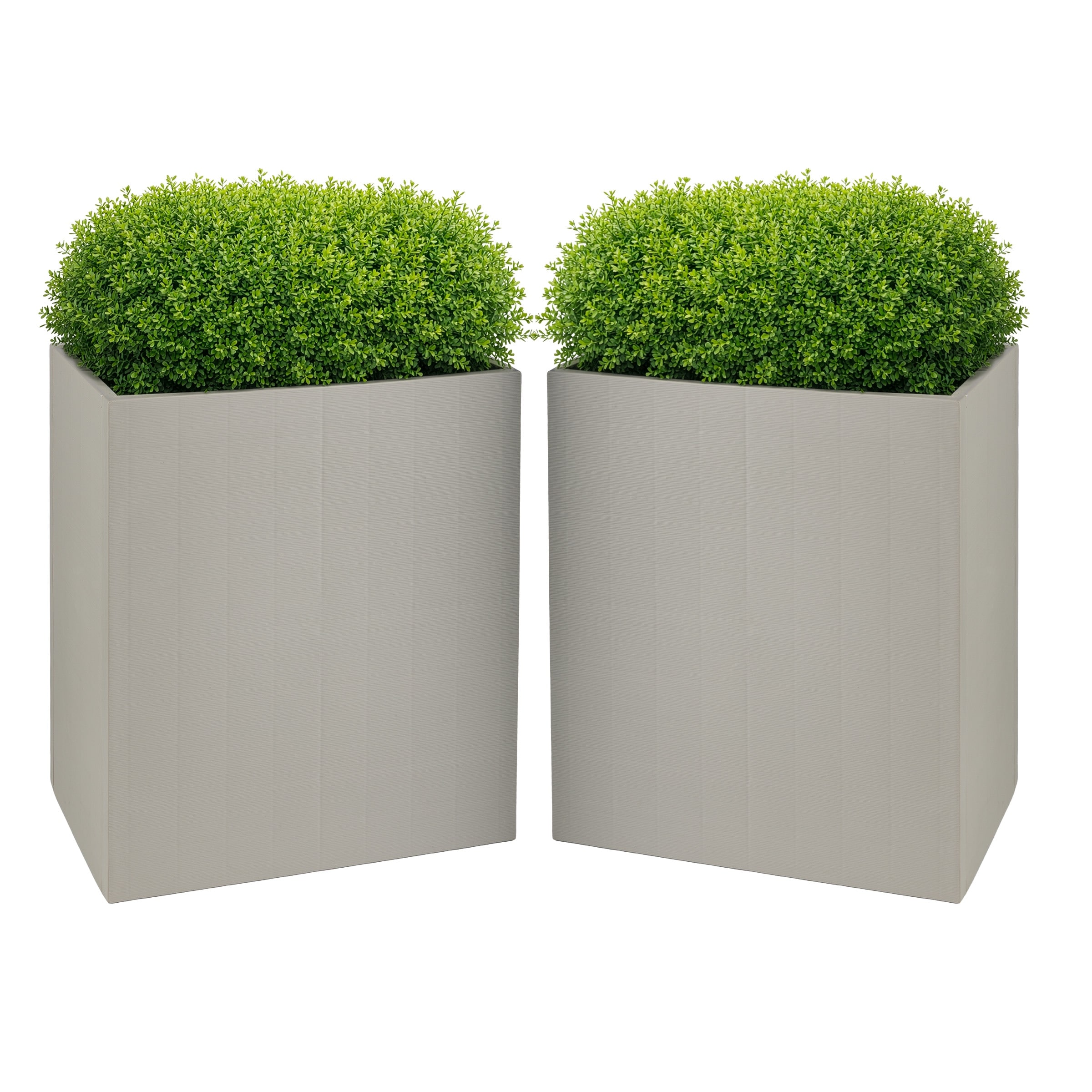 2-Pack Large Outdoor Planters 19.6-Inch Tall Planters Plastic Flower Pots for Patio, Entryway, or Front Porch Decor