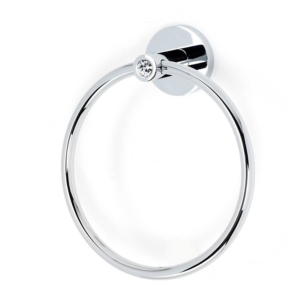 Alno 6 Inch Towel Ring from the Contemporary I Crystal Collection