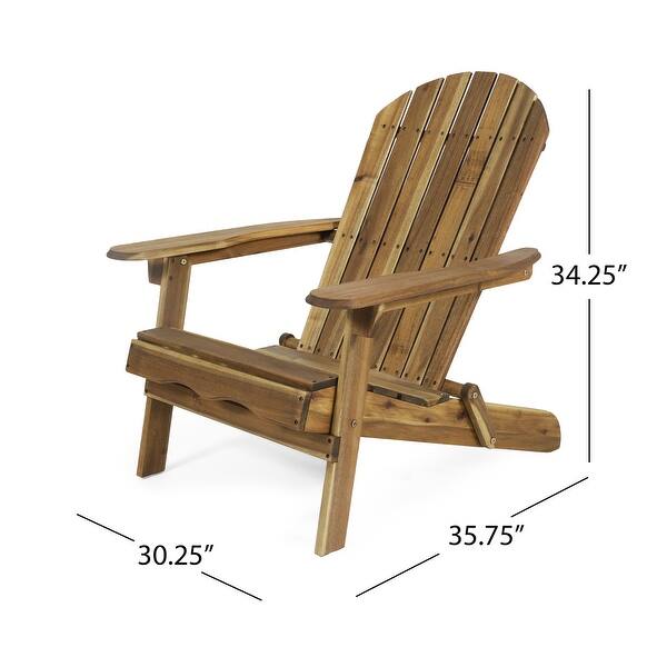 dimension image slide 4 of 5, Outdoor Acacia Wood Adirondack Chair, Simple Design Chair
