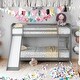 preview thumbnail 1 of 13, Space-saving Design Low Bunk Bed with Slide,Twin over Twin Bunk Bed with Convertible Slide and Ladder Gray