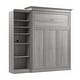 preview thumbnail 1 of 22, Versatile Queen Murphy Bed with Closet Organizer (92W) by Bestar Platinum Gray