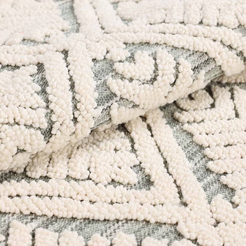 Superior Ceton Geometric Washable Bath Rug, Set of 2