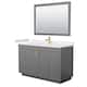 Option Dark Gray, Gold Trim, Carrara Cultured Marble Top