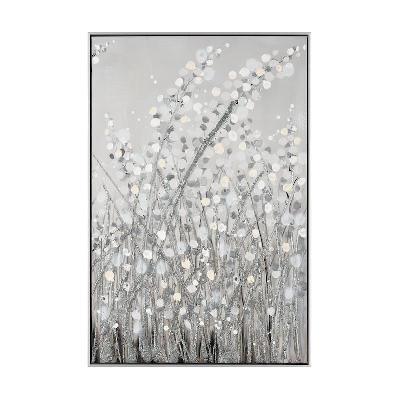 Elk Home Meadow Mist Gray Fabric 24 Inch Wide Wall Art