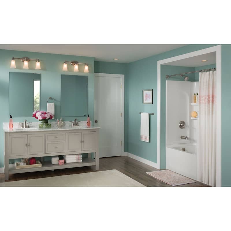 Moen 3 Light Bathroom Sconce with Frosted Shades from the Eva
