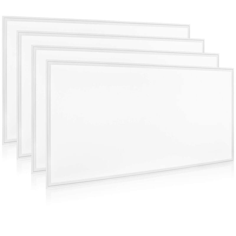 Luxrite 2x4 FT LED Flat Panel Light, 72W, 0-10V Dimmable, 24x48 Inch LED Light Panel, UL Listed, 4-Pack