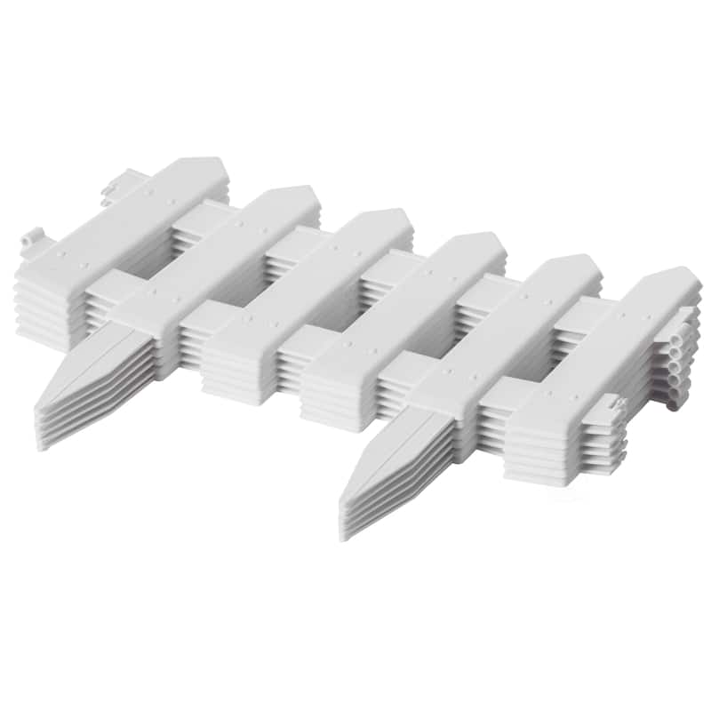6-pc 12-inch Decorative Landscape Edging Ornamental Fence for Lawn Flower Beds Pathways and Outdoor Decor Interlocking Garden