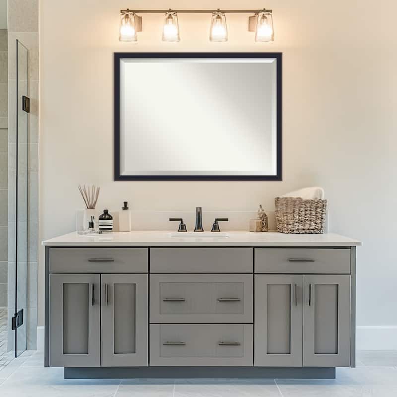 Havana Black Bronze Beveled Framed Bathroom Vanity Wall Mirror - Havana Black Bronze