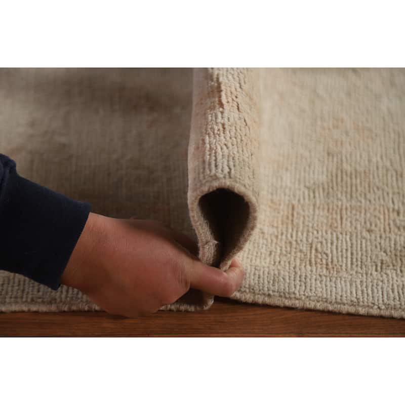 Oushak Turkish Large Area Rug Hand-knotted Wool Carpet - 9'9" x 13'8"