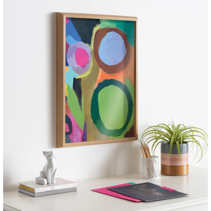 Kate and Laurel Blake Love Framed Printed Glass by Caleb Griswold