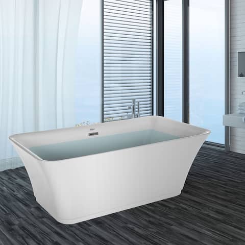59" X 30" Freestanding Soaking Bathtub