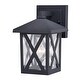 preview thumbnail 1 of 9, Vaxcel Lighting T0744 Rockford 9" Tall Outdoor Wall Sconce with Clear Textured Black