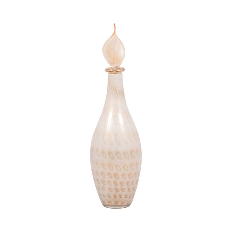 Sagebrook Home Meira Leaf Topper Glass Vase - Exquisite Design for Modern Homes - Durable & Elegant Decor