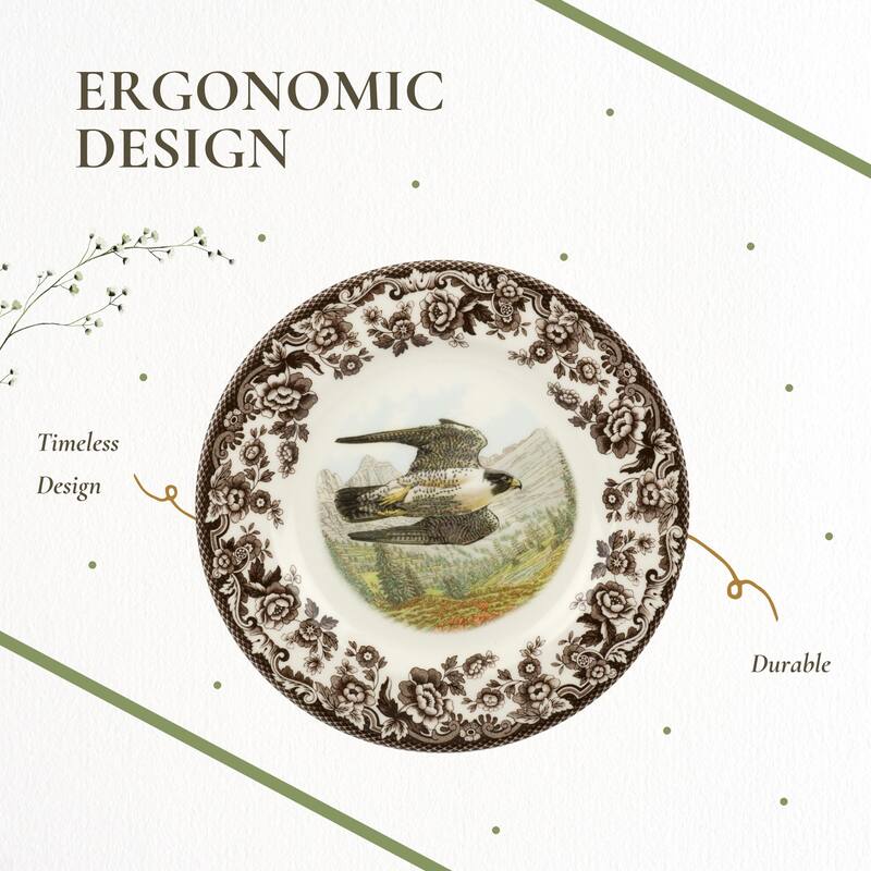 Spode Woodland Dinner Plate Birds Motif - 10.5