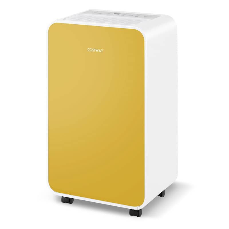 Dehumidifier 32 Pints/Day 3 Modes Portable 2500 Sq.Ft Blue/Pink/Yellow - Yellow