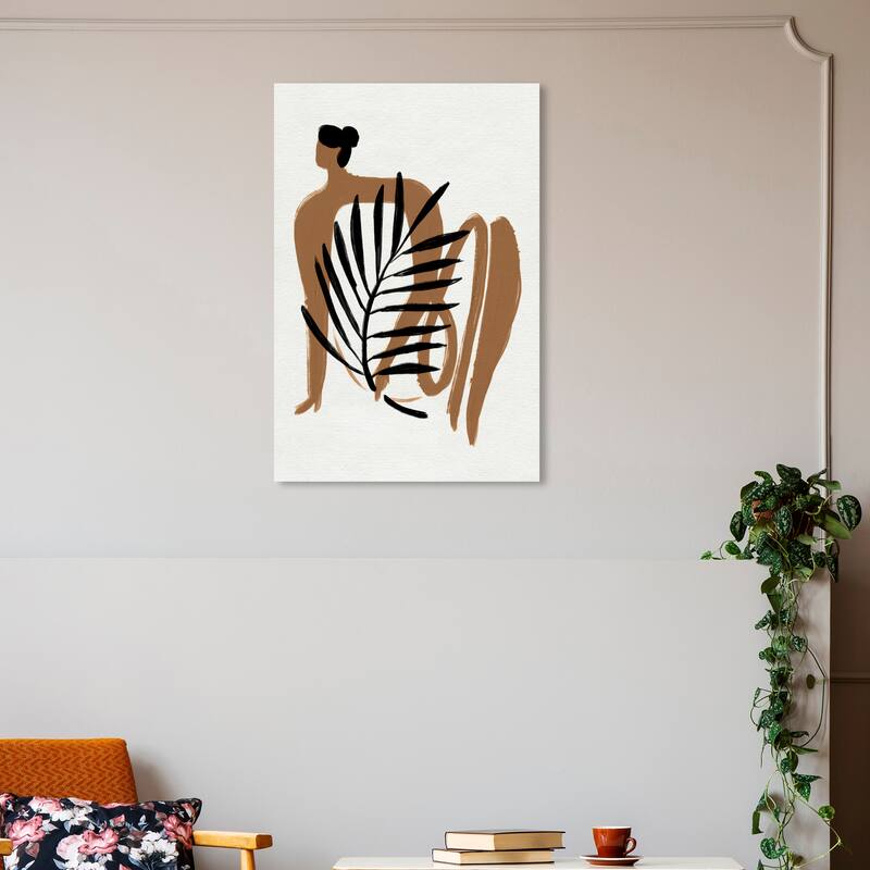 Wynwood Studio Canvas Abstract Pressed For Love Brown and Amber Modern & Contemporary Wall Art Canvas Print - 30 x 20