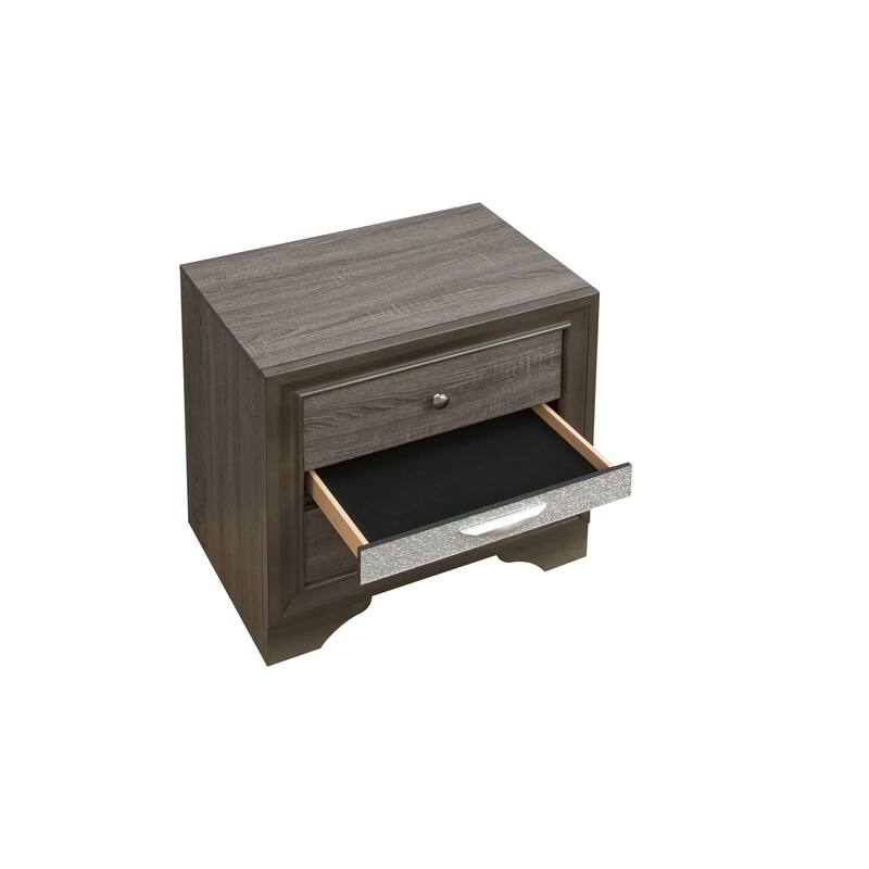 Modern Bedroom Cabinet with Three Spacious Drawers Storage Nightstand Bedside Table for Bedroom