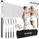 preview thumbnail 9 of 7, Badminton Set for Backyard, Portable Badminton Net with 4 Badminton Rackets, 4 Nylon Shuttlecocks and Carry Bag
