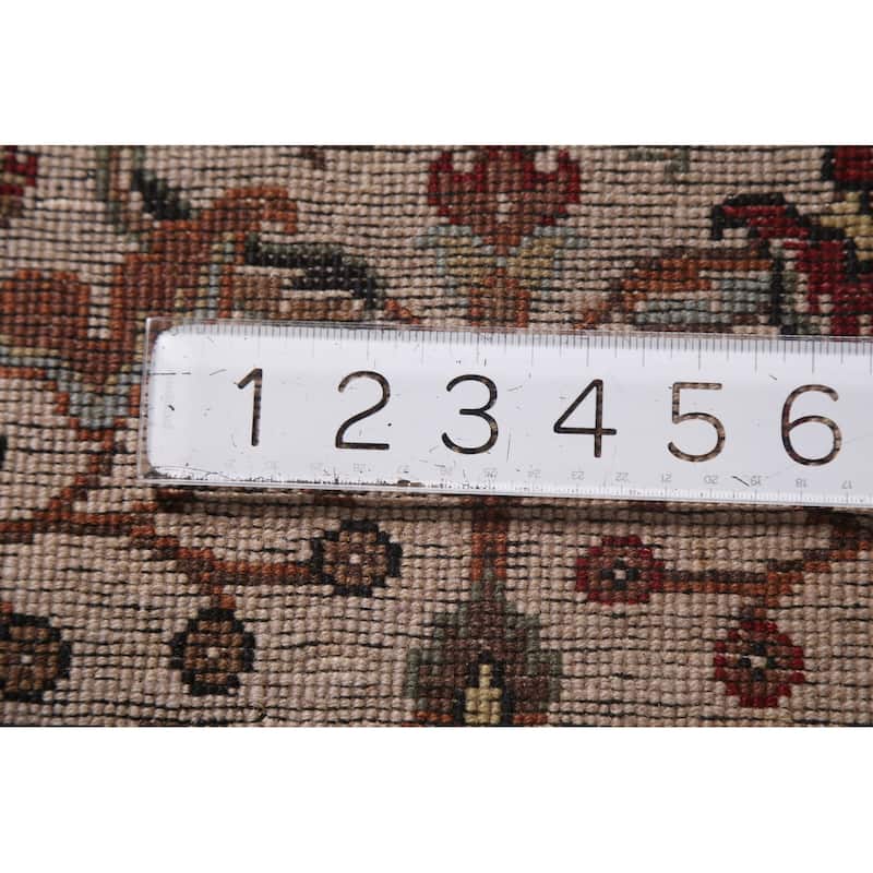 Black Agra Oriental Area Rug Handmade Wool Carpet - 6'1"x 9'2"