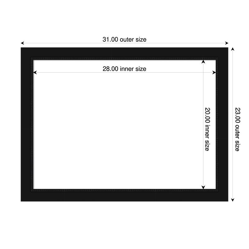 Amanti Art Avon Black Framed Dry Erase Magnetic Board - 31 x 23 in