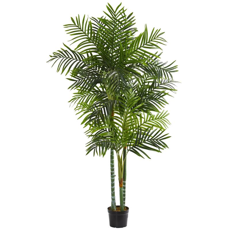 Artificial Palm Tree - 75" Indoor Tropical Tree Decor - Lush Green Foliage for Home & Office